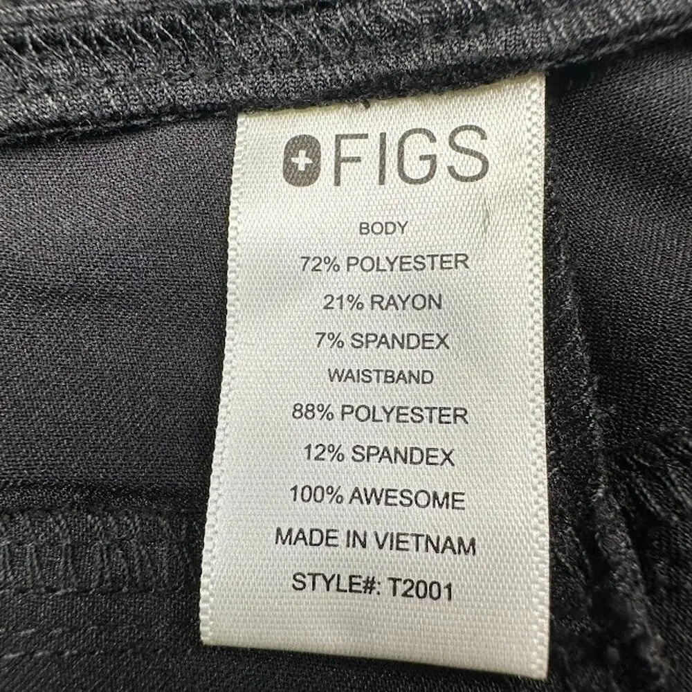 Figs Scrub Pants Mens Extra Large Black Axim Cargo Medical Nursing